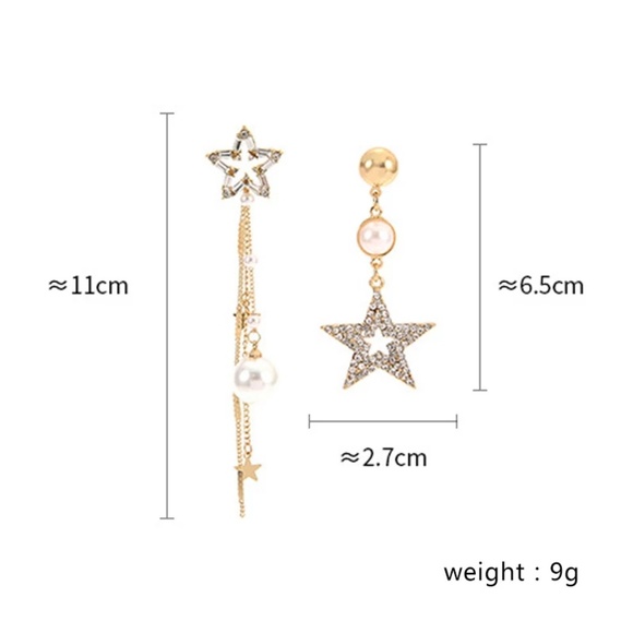 💎Luxury crystal star dangle earrings - Picture 5 of 5